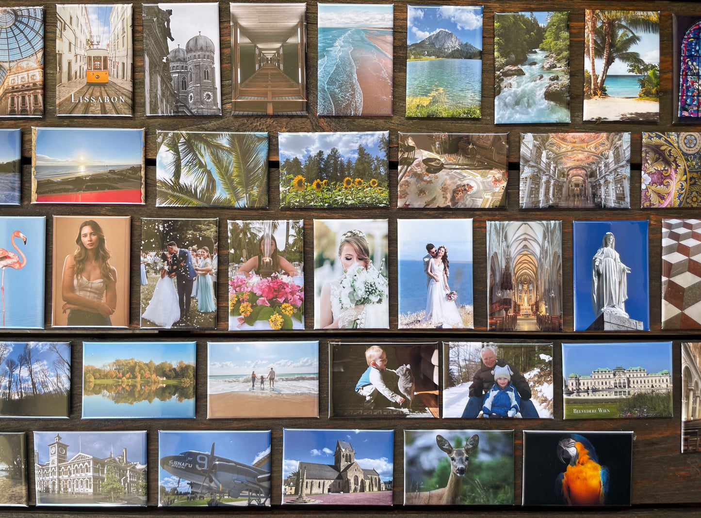 Personalized Photo Magnets – Set of 8 (Handmade)