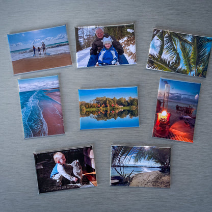 Personalized Photo Magnets – Set of 8 (Handmade)